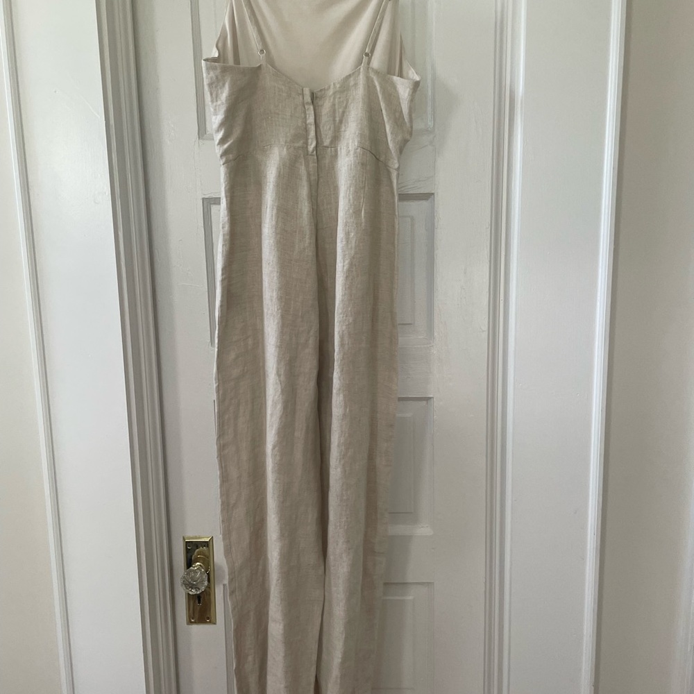 H&M Cream Linen Strappy Jumpsuit - Picture 3 of 5